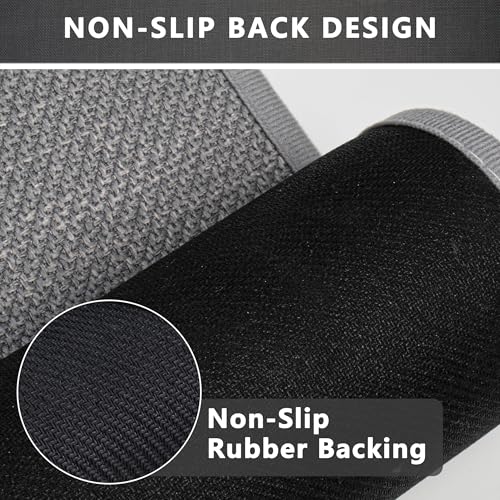 Bathroom Rugs Non Slip Bath Mat, Bathroom Mat Quick Dry | Machine Washable Rugs, Shower Rugs, 17" x 32", Grey Thin Bath Mat Fit Under Door - color: Grey, size: Medium(17"x32")