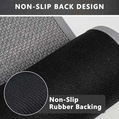 Bathroom Rugs Non Slip Bath Mat, Bathroom Mat Quick Dry | Machine Washable Rugs, Shower Rugs, 17" x 32", Grey Thin Bath Mat Fit Under Door - color: Grey, size: Medium(17"x32")