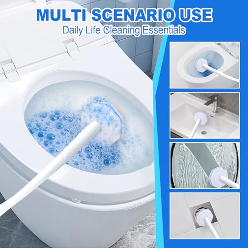 100pcs Disposable Toilet Brush Replacement Head,Bathroom Cleaning,Disposable Bowl Cleaners Compatible with Most Toilet Brushes