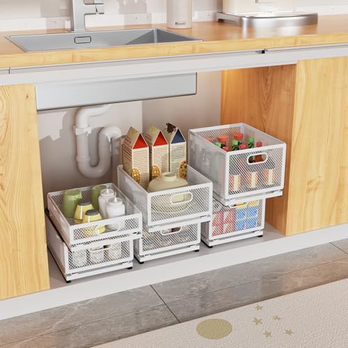 Pull Out Cabinet Organizer, Slide Out Drawers Fixed with Adhesive Nano Film, Pantry Shelves Sliding Drawer Storage Organization for Kitchen (Double Layer 15.7*9.4*12.28inch/40*24*31.2cm) - size: 15.7*9.4*12.28inch/40*24*31.2cm