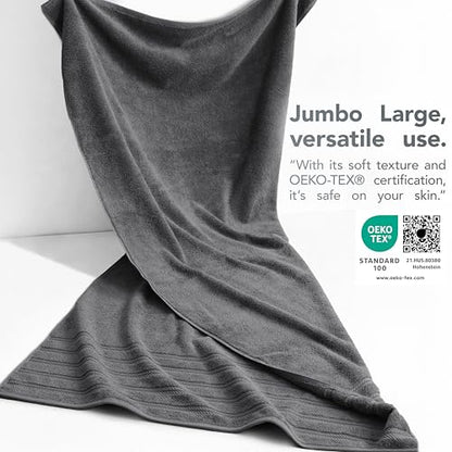 American Soft Linen 100% Cotton Luxury Turkish Towels, 35x70 XL Bath Sheet | Soft Absorbent Quick Dry OEKO Tex Standard 100 Certificated Durable Machine Washable Premium Hotel Quality - color: Dark Gray, size: 1 Piece set