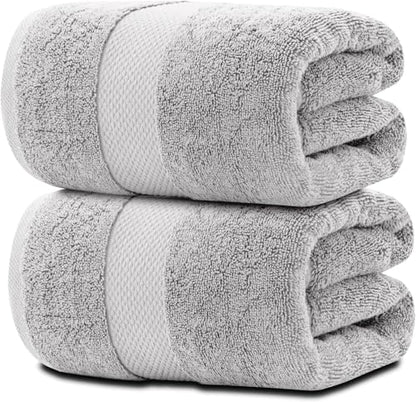 White Classic Luxury Bath Sheets Towels for Adults Extra Large | Highly Absorbent Hotel Collection | 35x70 Inch | 2 Pack (Dolphin Gray) - color: 06: Dolphin Gray