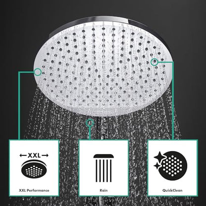 hansgrohe Crometta S Showerpipe 240 1jet with manual shower mixer - size: with mixer, style: 1 spray mode