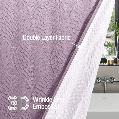 36x72 Small Stall Shower Curtain, Ombre Lavender Embossed Half Bath Curtain - color: Ombrelavender, size: 36"W x 72"L (Pack of 1)