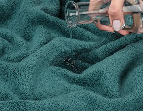 American Soft Linen 100% Cotton Luxury Turkish Towels, 6 Piece Towel Set | Soft Absorbent Quick Dry OEKO Tex Standard 100 Certificated Durable Machine Washable Premium Hotel Quality - color: Teal