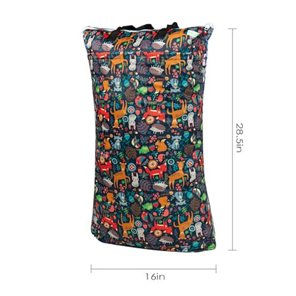 wegreeco Reusable Hanging Wet Dry Cloth Diaper Bag (Animal) - color: Animal