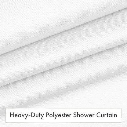 Small Stall Shower Curtain Liner Washable, 60 x 72 Inches, Fabric Shower Liner with 2 Bottom Stones, Narrow Waterproof RV Shower Curtain Liner, 10 Grommet Holes, Hotel Quality, White - color: White, size: 60"W x 72"L (Pack of 1)