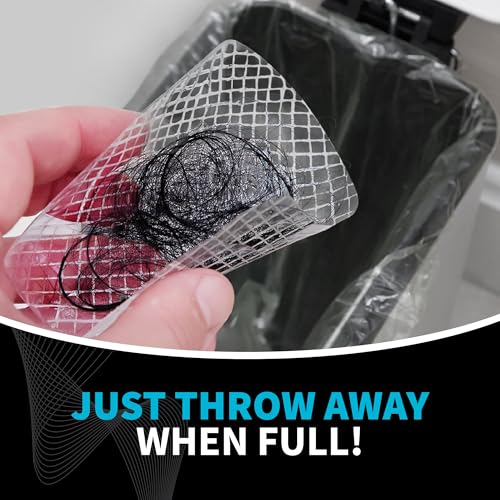 TubShroom 26 Pack Square Disposable Drain Cover - Hair Catcher Mesh Sticker Strainers for Shower Bathtub and Bathroom - Hair Catcher Sticker Drain Protector - Half Year Supply - size: 26 Pack, style: Square