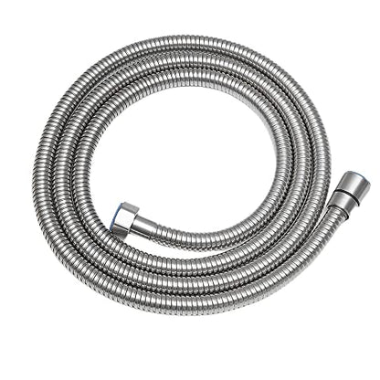 Shower Hose, 59 Inch, Stainless Steel, Silver, 1.5-Meters, No Leak, Standard Hand Shower Compatible - color: Brushed Nickel