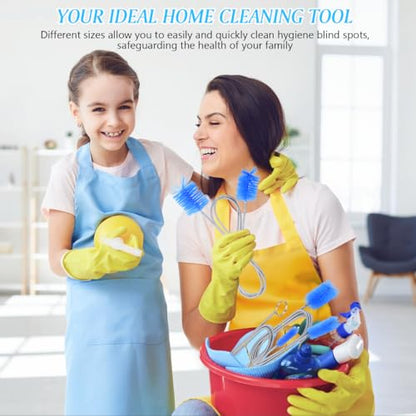 Flexible Long Drain Brush Set, Premium 3 Piece Kit with Double Ended and Stainless Steel Tube Cleaning Brushes for Ultimate Kitchen, Sink, and Pipe Cleaning, Including Powerful Drain Clog Remover
