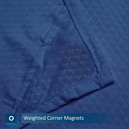 Barossa Design Soft Microfiber Fabric Shower Liner or Curtain, Hotel Quality, Machine Washable, Water Repellent, Navy Blue, 70 x 72 inches - color: Navy Blue, size: 70"W x 72"L (Pack of 1)
