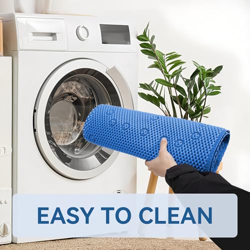 Bathtub Mat Non Slip, Soft Foam Bath Mat for Tub, Bathtub Mat with Drain Holes, Suction Cups Shower Mat (Royal Blue, 36''X17'') - color: Royal Blue