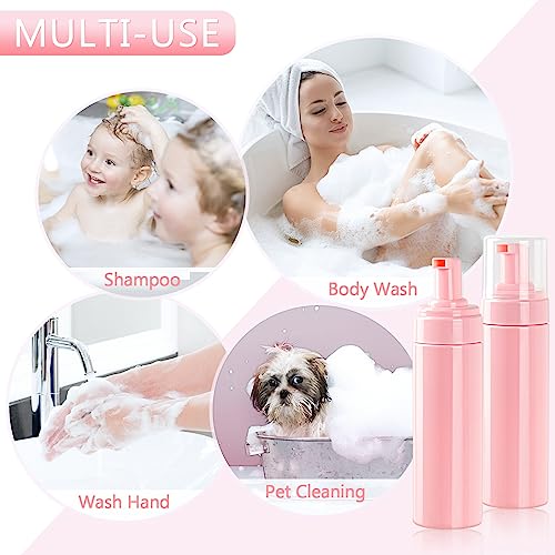 TMLECE 6.8oz/200ml Foaming Soap Dispenser Bottles(4 Pack) | PET Material, Foaming Pump, Rich Foam, Leak-Proof Design for Hand Soap, Cleanser & Shampoo, Travel, Home & Office Use, Pink - color: Pink, size: G.200ML(6.8OZ),4Pack
