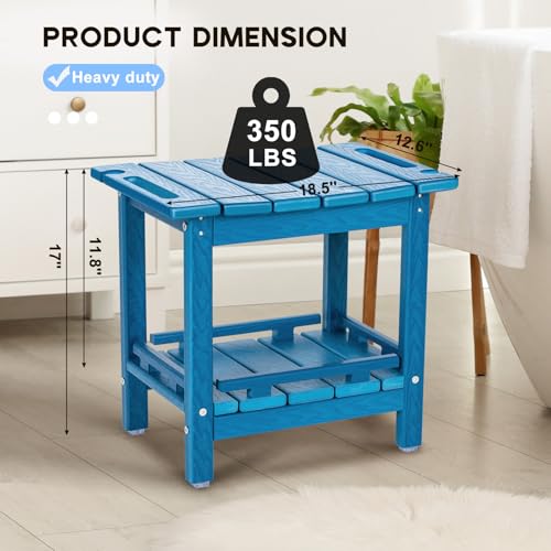 NALONE Shower Bench, HDPE Shower Stool for Shaving Legs (Navy Blue) | Indoor and Outdoor Use, All Weather and Long Last, Perfect for Inside Shower - size: Navy Blue