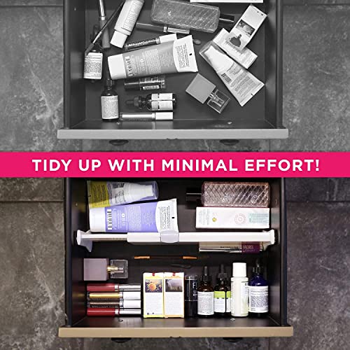 6 Drawer Organizer and Dividers, Organize Silverware and Utensils in Home Kitchen, Divider for Clothes in Bedroom Dresser, Designed to Not Snag Underwear and Bra Fabrics, Bathroom Storage Organizers - size: 4" Tall, 11"-17" Long, 6 Pack