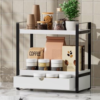 Boulphia 2-Tier Bathroom Organizer (White - New) - color: White - New