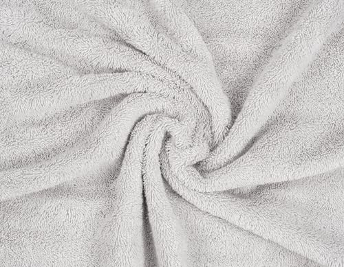 American Soft Linen 100% Cotton Luxury Turkish Towels, 6 Piece Towel Set | Soft Absorbent Quick Dry OEKO Tex Standard 100 Certificated Durable Machine Washable Premium Hotel Quality - color: Silver Gray