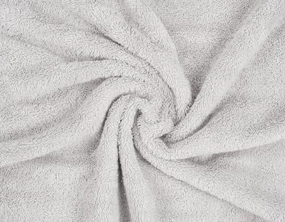 American Soft Linen 100% Cotton Luxury Turkish Towels, 6 Piece Towel Set | Soft Absorbent Quick Dry OEKO Tex Standard 100 Certificated Durable Machine Washable Premium Hotel Quality - color: Silver Gray