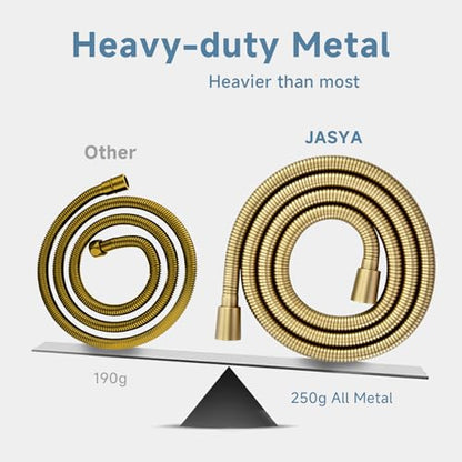 23 Inches 304 Stainless Steel Shower Hose Extra Short Gold | Handheld Shower Head Hose Replacement,Anti Winding Interface,With Brass Insert And Nut-durable ＆ Flexible Rv Shower Hose - color: Gold, size: 23 Inches