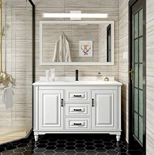 33.5" LED Square Vanity Light, 18W 4000K Dimmable, Brushed Nickel | Wall Bar Light, Rust & Moisture Resistant, Natural White light, Energy-saving, moisture-proof, Dresser Bathroom over Mirror - color: Brushed Nickel, size: 33.5in Dimmable