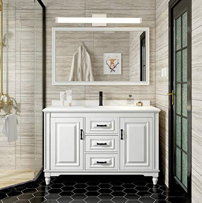 33.5" LED Square Vanity Light, 18W 4000K Dimmable, Brushed Nickel | Wall Bar Light, Rust & Moisture Resistant, Natural White light, Energy-saving, moisture-proof, Dresser Bathroom over Mirror - color: Brushed Nickel, size: 33.5in Dimmable