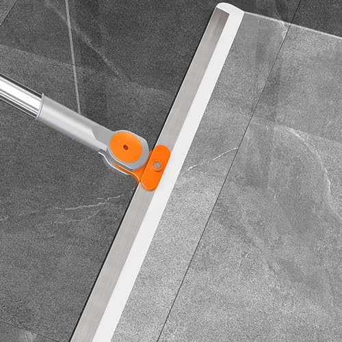 Floor Squeegee, Fast Cleansing Floor Squeegee Broom, Multifunction Long Telescopic Handle Floor Squeegee Scrubber, Floor Squeegee Broom for Shower Bathroom Window