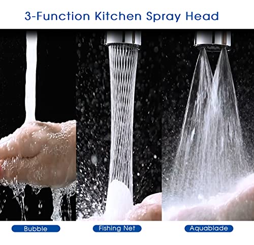 Kelica Kitchen Faucet Spray Head Replacement for Pull Down Kitchen Faucet, Fishing net Kitchen Sink Sprayer Nozzle, Chrome