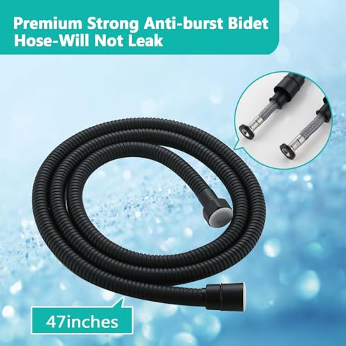 BARROCK Bidet Sprayer for Existing Toilet, Advanced Handheld Ergonomic Jet Spray Set with Precision Water Pressure Control for Muslim Shower/Feminine Hygiene/Pet Cleaning, Matte Black - color: Matte Black