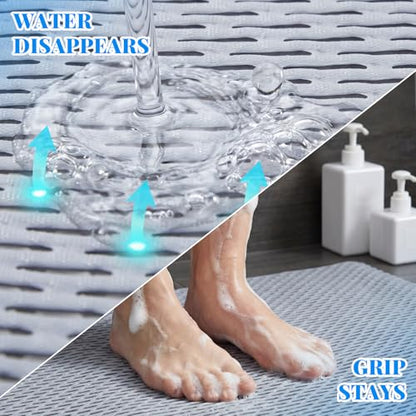 Nuanchu Non Slip Pool Drainage Mat 1.3 x 10 ft Heavy Duty PVC Wet Area Floor Mat with Fast Drainage Holes Cuttable for Swimming Pool Side, Bathroom, Spa, Patio, Commercial, Outdoor Walkway - size: 1.3 x 10 ft