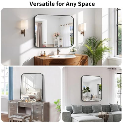 Koonmi Bathroom Wall Mirror,28x36 Inch Large Vanity Mirror for Over Sink - size: 36"L x 28"W