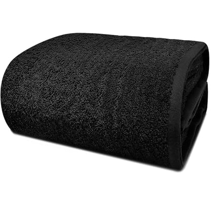 DAN RIVER Pack of 1 Oversized Bath Sheet, 40 x 80 Inches, Black | 100% Cotton Jumbo Bath Towel with Extra Large Coverage, Lightweight Feel, Super Soft & Quick Dry - color: Black, size: 40x80" Oversized Bath Sheet