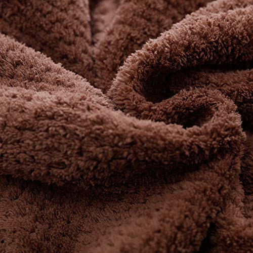 M-bestl 2 Pack Hair Drying Towels,Hair Wrap Towels,Absorbent Microfiber Hair Towel Turban with Button Design to Dry Hair More Quicker（Coffee&Khaki） - color: Coffee&khaki