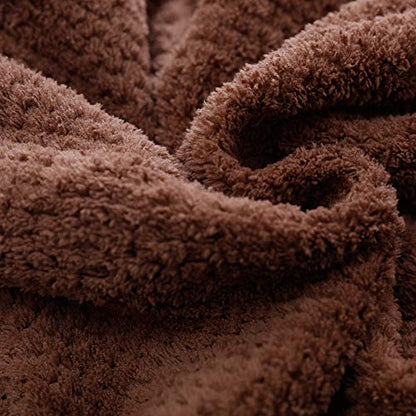 M-bestl 2 Pack Hair Drying Towels,Hair Wrap Towels,Absorbent Microfiber Hair Towel Turban with Button Design to Dry Hair More Quicker（Coffee&Khaki） - color: Coffee&khaki