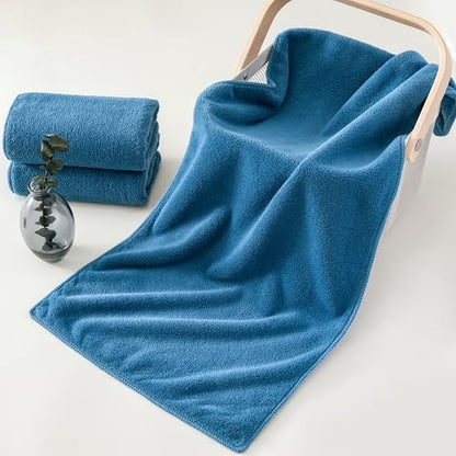 Lumimi 8-Piece Soft Microfiber Towel Set Incredibly Absorbent Lightweight Quick Dry and Durable, 55" L x 27" W, 4 Bath Towels 4 Hand Towels Multicolour - color: 4-colours C, size: 4 Bath + 4 Hand