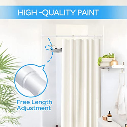 Tension Curtain Rod 1pcs Tension Rods For Windows 28 to 48 Inch | Spring Curtain Rod Adjustable Tension Rod White Tension Curtain Rod of Bathroom Window Curtain Rod Non Slip Tension Rod - color: White, size: 28-48 inch 1pcs