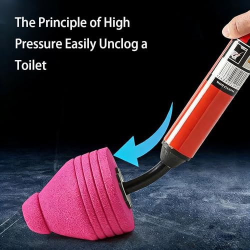 LuFOX High-Pressure Toilet Plunger Toilet Unclogger Tool for Bathroom Air Plunger Plumbing Snake for Toilet