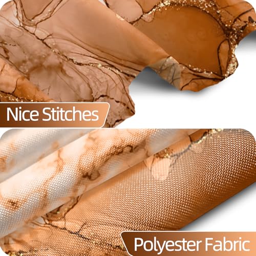 Brown Marble Stall Waterproof Shower Curtain 36x72 inches | RV Small Shower Curtain Set for Bathroom, Abstract Modern, Machine Washable, Easy to Install with Hooks, Ombre White Brown - color: Brown, size: 36"W x 72"L (Pack of 1)