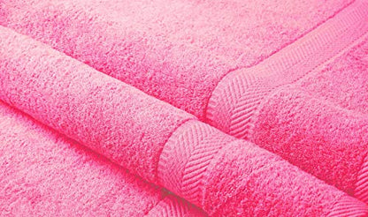 BY LORA 2-Pack Oversized Bath Sheets, Terry Cotton Hotel Large Towels, Pink - color: Pink, size: Bath Sheet 2-Pack