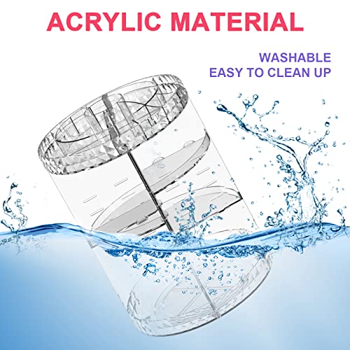 TiKenSo 360 Rotating Makeup Organizer, Cosmetics Organizer Makeup Spinning Organizer Clear 6 Adjustable Layers Large Capacity Acrylic Skincare Organizers for Bathroom or Bedroom Dresser
