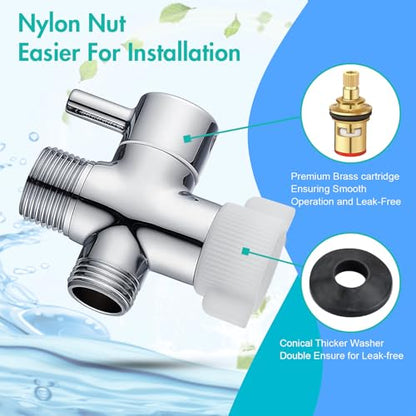 BARROCK Chrome Handheld Bidet Sprayer for Toilet,Stainless Steel Baby Cloth Diaper Jet Spray Kit,Bathroom Toilet Bidet Attachment Set with Adjustable Water Pressure for Bathing Pets and Feminine Wash - color: Chrome