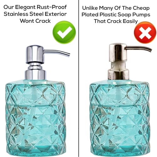 Chrome Soap Dispenser Pump Replacement - Silver 304 Rust Proof Stainless Steel Lotion Dispenser Pumps Replacement for Standard 28/400 Neck Size Regular Mouth Bottles - color: Chrome-silver, size: 1pcs