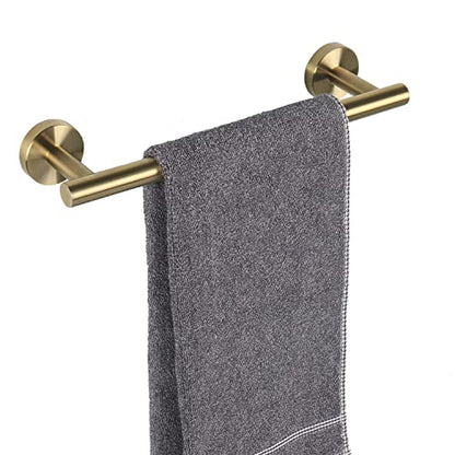 TocTen Bath Towel Bar - Thicken SUS304 Stainless Steel Bathroom Towel Holder, Towel Rod for Bathroom Heavy Duty Wall Mounted Towel Rack Hanger (12IN, Gold) - color: Gold, size: 12IN