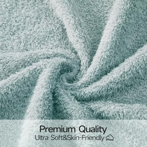 REDKISS 4-Pack Luxury Hand Towels, 16x32 Inch 450G 100% Cotton, Green Quick-Dry Bathroom & Kitchen Towels, Super Soft and Highly Absorbent - color: Green, size: hand towel set of 4