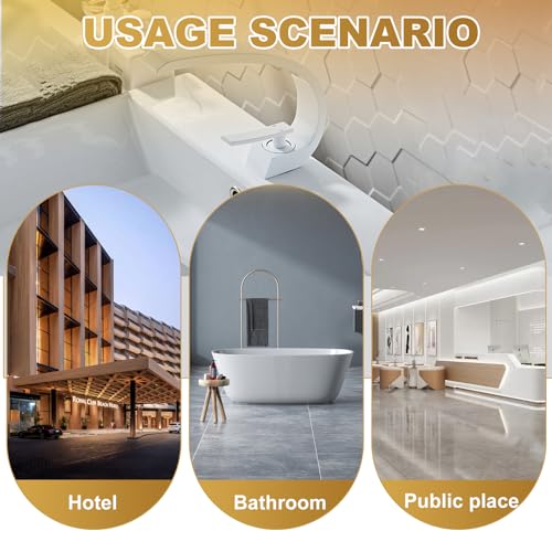 White Finish Bathroom Sink Faucet,Unique Design and Pop Up Drain - color: White
