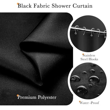 Bathroom Sets with Shower Curtain and Rugs, 22 Pcs Black Bathroom Accessories with Trash Can, Waterproof Shower Curtain, Bathroom Rugs Super Absorbent, Modern Bathroom Sets Complete Decor - size: 10Pcs Bathroom Set