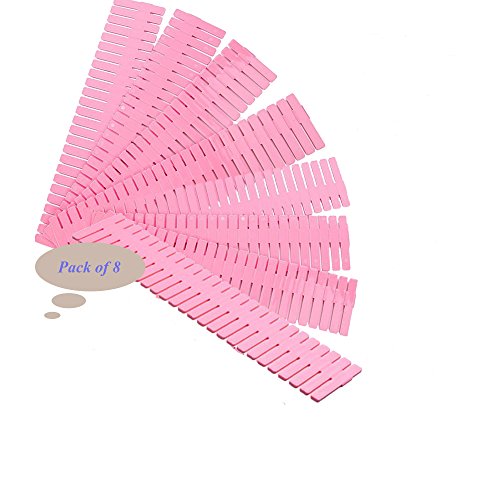 8pcs DIY Plastic Drawer Organizer Adjustable Drawer Dividers for Home Tidy Closet, Socks, Underwear, Office School Supplies, Kitchen Utensil Tools (Pink) - color: Pink