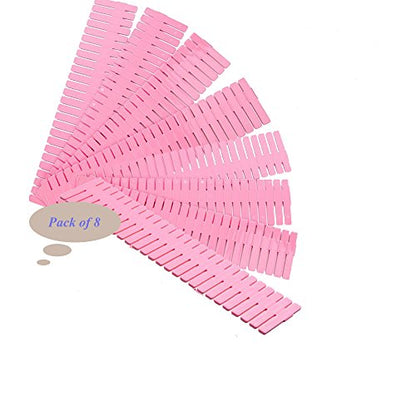 8pcs DIY Plastic Drawer Organizer Adjustable Drawer Dividers for Home Tidy Closet, Socks, Underwear, Office School Supplies, Kitchen Utensil Tools (Pink) - color: Pink