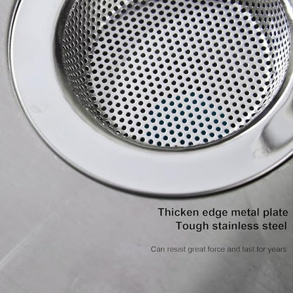 LASSHSWA Kitchen Sink Strainer Stainless Steel, Kitchen Sink Drain Strainer，Sink Strainers for Kitchen Sinks with Large Wide Rim 4.5" Diameter (4 Pack) - style: 4 PACK