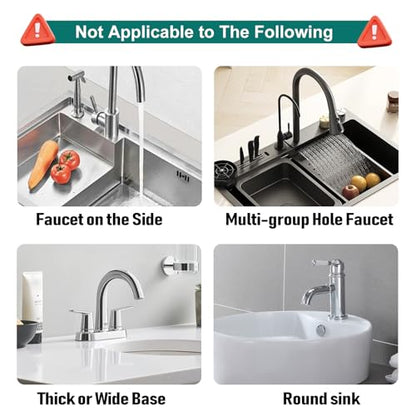 Kitchen Faucet Sink Splash Guard, Silicone Water Catcher Mat –17.52" x 5.51" Sink Draining Pad Behind Faucet, Rubber Drying Mat for Kitchen & Bathroom Countertop Protect (Green)