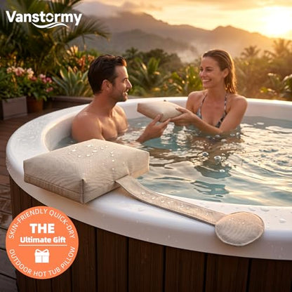 1-Pack Soft Pillow for hot tub, Clawfoot Tub & Chaise Lounge, Must Have Neck Pillow Bath Waterproof Essential Accessories for Big Soaking Tub, Patio recliner, Pool Lounger Chair, Fathers Day Dad Gifts - size: 1-Pack